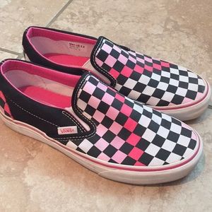Vans Women’s Pink & Black Checkerboard